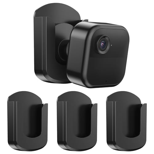 BOUNHOHE Blink Camera Mount 3 Pack Adhesive Wall Mount Bracket for Blink Outdoor 4/Indoor/Mini/Mini 2 No Drill Black