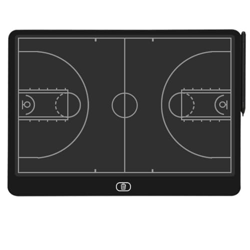 Akfldms Elektronisches Coaching-Board, 16-LCD-Bildschirm, Strategie-Markierungstafel mit Sperrfunktion für Basketball, Horizontales Basketball