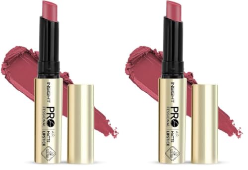 Image of INSIGHT Professional Air Matte Lipstick | Smooth Finish | All Day Comfort | Infused with Rosehip Oil and Avocado Butter | One Swipe Color - (Elsa) (3g) (Pack of 2)