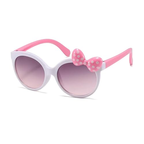 Image of Dervin UV Protected Girl's Bow Cute Sunglasses Baby Personality Cartoon Travel Sunshade Glasses