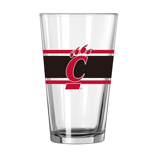 Image of Logo Brands NCAA 16 oz Pint Glass - Durable Glass With Bold Team Color- Chip-Resistant Rim Drinkware For Fans, Tailgates, Home Bars & Everyday Use