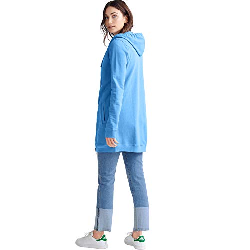 Ellos Women's Plus Size Long Zip Front Hoodie - 3X, Heather Grey Gray #TOP3