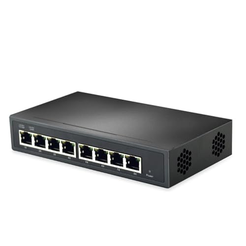 DEmbu Conmutador administrado de Red Gigabit de 8 Puertos para una conexión en Red rápida y una gestión Inteligente de la Velocidad de la Red Gigabit