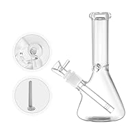 Glasbong Wasserpfeife, 23cm, Klassisches Becherform-Design, 14mm Bowl Inklusive Sieb Für den Gebrauch von Tabakwaren Leichte Reinigung Pfeifen, Glas, Bong-Schüssel Tragbare Raucherzubehör