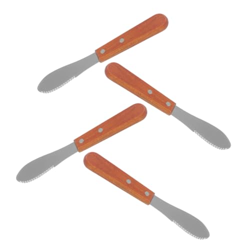 FUNOMOCYA Elegant Kitchen Tool Knife 4-piece Cheese Spreading Tool Set Cheese Spreader Butter Spatula Honey Spreader