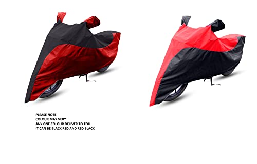 Image of Eagle Design Hunter 350 Two Wheeler Bike Cover Accessories - Dustproof - UV Protection - Premium Bike Cover Black Red
