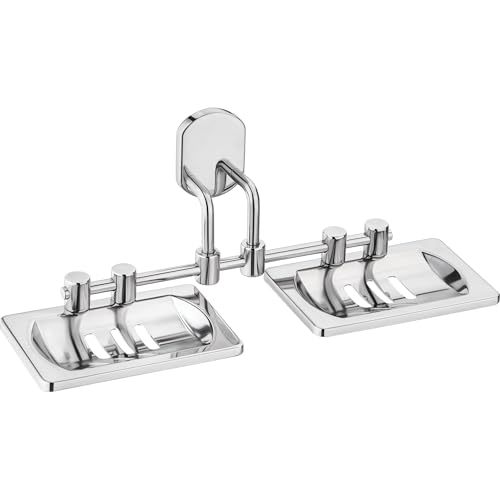Image of ZANORD� Bathroom Hardware Accessories,Heavy Duty Stainless Steel - AISI 304,Chrome Polished Finish (Thor, Double Soap Dish)