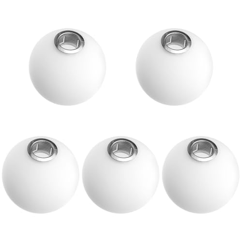 OSALADI 5Pcs Glass Globe Lampshade Replacement Decorative Ball Lampshade for Pendant Chandelier Glass Shade Cover for Living Room Bedroom and Cafe