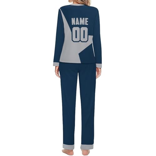 Customized Pajamas Set Name Number Long Sleeve Sleepwear Suit Gifts for Mom Daughter Wife Men Women3