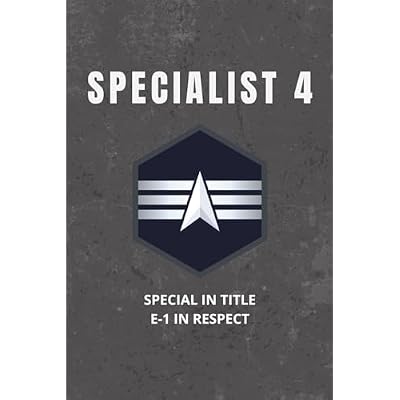 Space Force Specialist 4 Notebook: Funny USSF Gift for Guardians, Promotions, or Daily Field Use