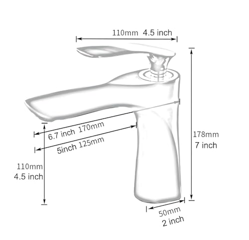 Image of AQUAKART Gold White Basin Mixer Tap Faucet with Connection Pipes Gold Colour (Golden Belle) (White-Gold)