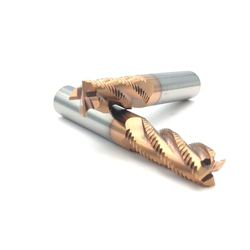 Image of 2pcs /Package HRC45 4Flutes Tungsten Solide Carbide Roughing End Mills for CNC Router Bit Wood Metal Cutter Mill Tool CNC milling Cutter Shank Dia 1 /4 Inches (1 /4 inch*1 /4 inch*3 /4 inch*2 inch-2pcs)