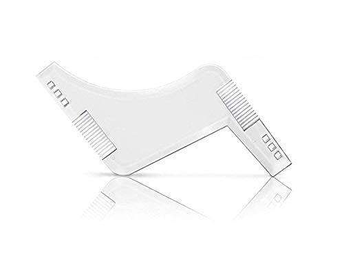 Image of Fully Beard Shaper Tool for Men Beard Comb for Men and Boys Beard Symmetry Tool for Perfect Lines, Neckline and Jawline (Transparent)