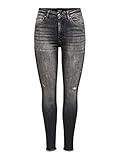 Jeans für Frauen, Skinny Fit, Mid Waist, Knöchellänge, dunkle Waschung
