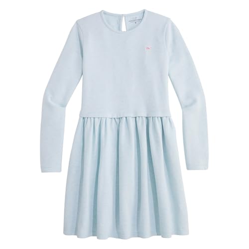 vineyard vines Girls' Saltwater Dress, Beachcomber Blue, Large