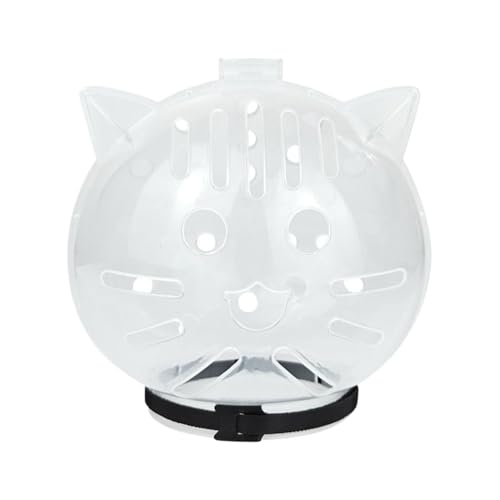 Muselière à bulles pour chat – Cagoule de toilettage respirante, casque de sécurité anti-morsure, équipement de protection de la tête, bouches...