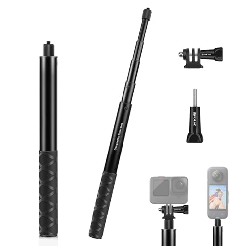 PULUZ Insta360 One RS/X2/X3/X4/X5/DJI Osmo 360pȂB_ 28~110cm & 5iKLk ܂肽 A~ r ANVJB_ ZJ_ RpNg x[X}EgƒZlWA_v
