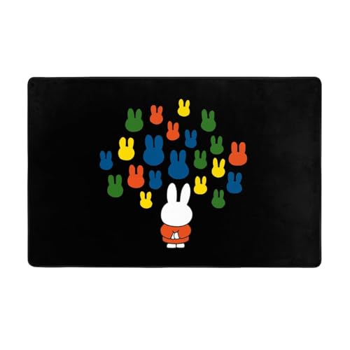 カーペット ラグマット ミッフィー 絨毯 長方形 床保護マット じゅうたん 滑り止め 防ダニ 抗菌 防音 洗える 人気 大判 シンプル おしゃれ 床暖房対応 オールシーズン 100×150cm