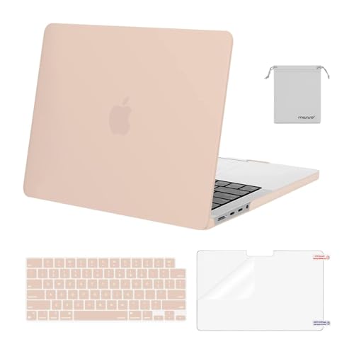 Image of MOSISO Compatible with MacBook Pro 14 inch Case 2025 2024 2023 2022 2021 M5 M4 M3 M2 M1 A3434 A3112 A3185 A3401 A2918 A2992 A2779 A2442, Hard Shell&Keyboard Cover&Screen Film&Pouch,Camel