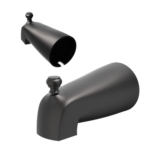 CalcMetal Brass Diverter Tub Spout with 4 in 1 Adapter, Universal fit 1/2' Copper Slip, 1/2' Iron...