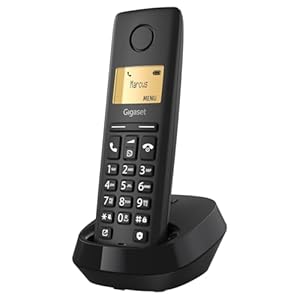 Gigaset PURE 120 - Draadloze DECT telefoon - oproepblokkeringsknop - verlichte display - telefoonboek - compatibel met hoortoestellen, zwart antraciet [Compatibel in NL, DE, IT, FR, BE, CHE, AUT]