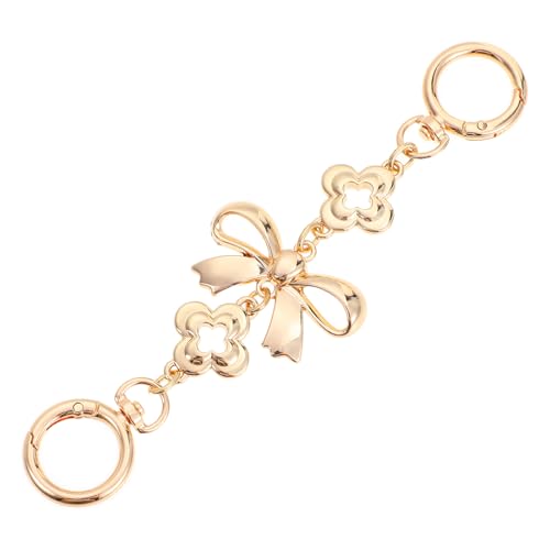 Prasacco Bag Extender Chain Purse Extender Chain Bow Pattern Purse Strap Extender Purse Chain Strap Replacement Metal Purse Chain Extender Gold Bag Chain for Handbags Purses