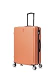 CELIMS   Grande Valise Soute 75 cm 23kg Rigide ABS Légère | Valise XL à roulettes 4 Roues 360° | Bagage Soute Avion 23kg | Valise Grande Taille Voyage | Corail