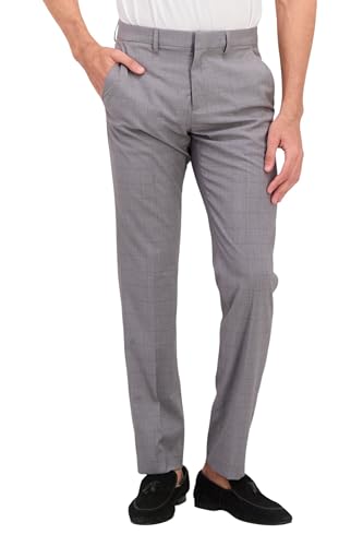 Perry Ellis Portfolio Men's Slim Fit Tailored Pants Dark Grey 34 x 322