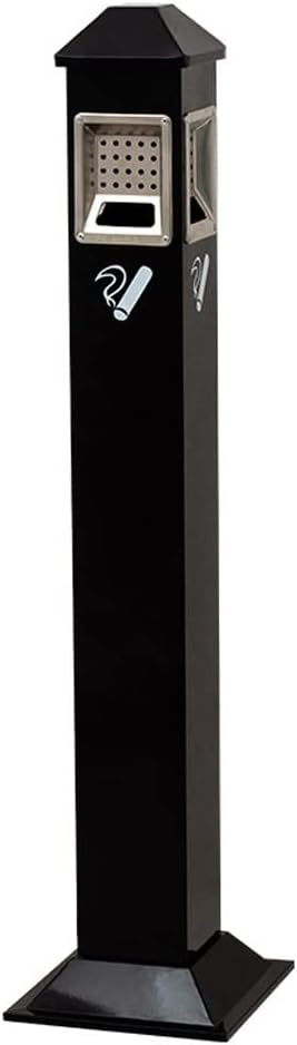 Stand Up Ashtray Outdoor Stainless Steel Vertical Ash Column Hotel Shopping Mall Cigarette Butt Collector Smoke Extinguishing Trash Can Cigar Ashtrays For Outdoors (Color : A)