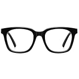 Jectieey Blue Light Blocking Glasses for Women Men,Oversize Fashion Squre Anti Eyestrain Glasses for Gaming/Reading/TV(black)