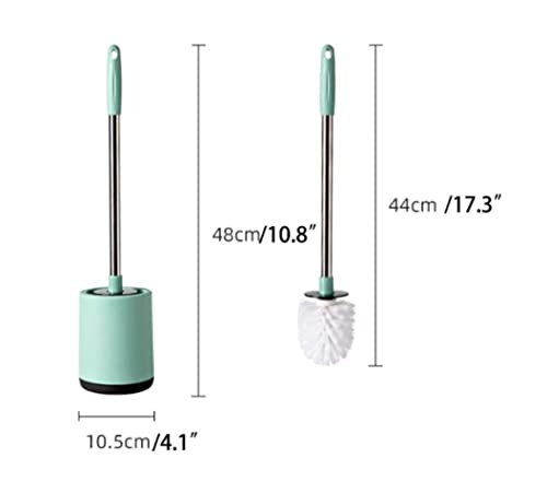 Juego de escobilla de inodoro para montaje en pared, soporte sin taladro, kit creativo de limpieza de baño, elegantes cepillos de inodoro blancos y soporte para un fácil mantenimiento e higiene