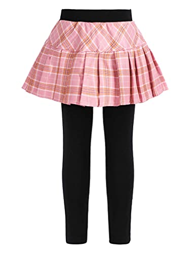 easyforever Toddler Girls Snowflake Print Leggings with Ruffle Tutu Skirt Fleece Lined Warm Thick Pantskirt Pants Tights2