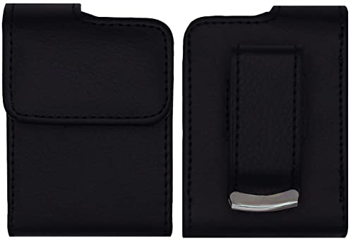usastar-SNK 2nd Gen Premium Pouch case with Belt Clip for Tandem Diabetes Care Insulin Pump T:Slim X2 (BLACK/Vertical/1A)