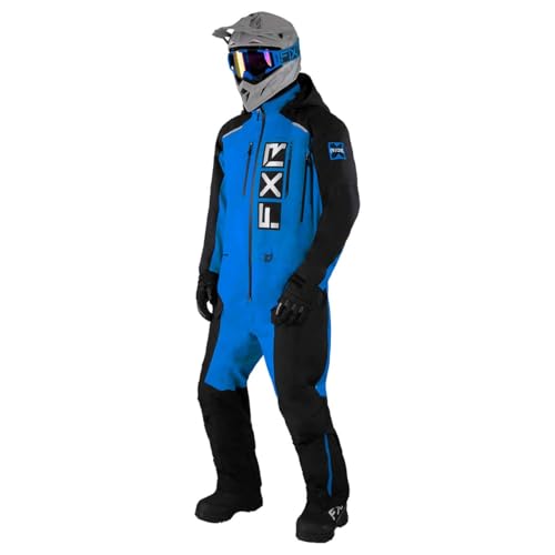FXR Men's Recruit F.A.S.T. Insulated Monosuit 2025 (Black/Blue - X-Large)