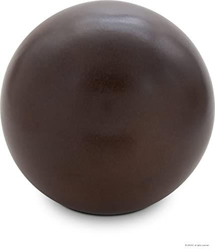 Boule en céramique - 20 cm - Décoration de jardin - Résistante au gel et aux intempéries - Robuste - En céramique - Marron mat