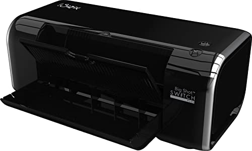 Sizzix Big Shot Switch Plus (Black) Inspired by Tim Holtz, Electric Die Cutting and Embossing Machine (9-inch Opening), 665300