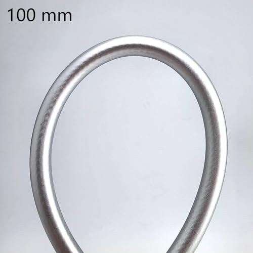 CYILIUEN Universal Flexibler Brauseschlauch 1 m PVC Shower Hose mit Knickschutz 304 Edelstahl Verbindungsstück, Silber