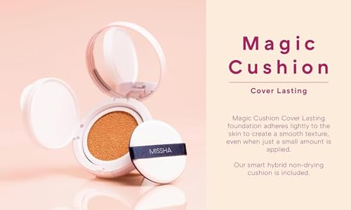 MISSHA Magic Cushion Cover Light I Mousse Foundation I SHADE NO. 21 I 15g I Long Lating Formula I Hydrating Skin I Matte Finish I Natural Glow I All SKin types