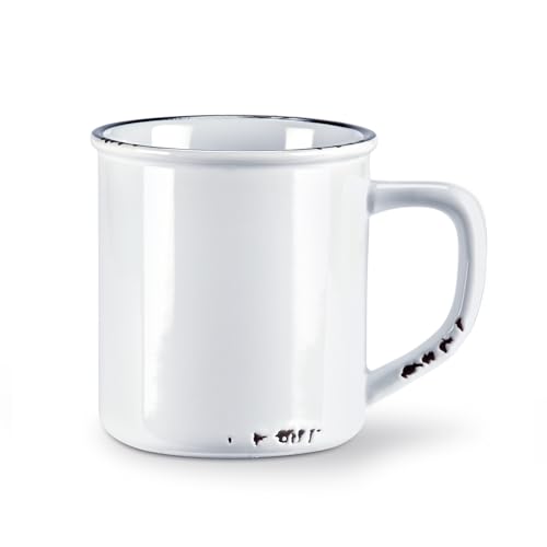 Abbott Collection, Enamel Look Mug-White