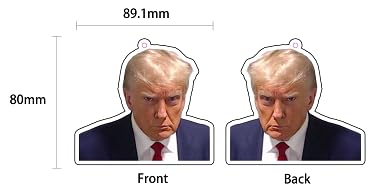 Image of PumpCar car air freshener 2-piece double-sided president donnie mugshot hanging cherry-scented for rearview mirror Car Interior Accessories Household Gifts