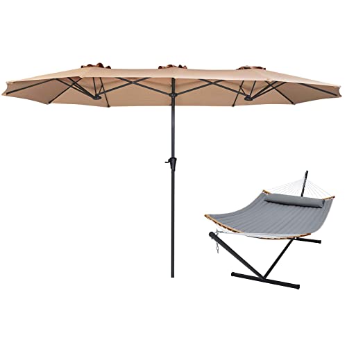 Superjare 13Ft Umbrella Outdoor Patio And Hammock With Stand #TOP26