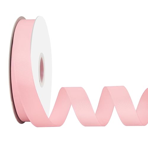 Ribreeze 7/8 inch Lt Pink Grosgrain Ribbon 50 Yards for Gift Wrapping Weddings DIY Floral Decor Sewing & More