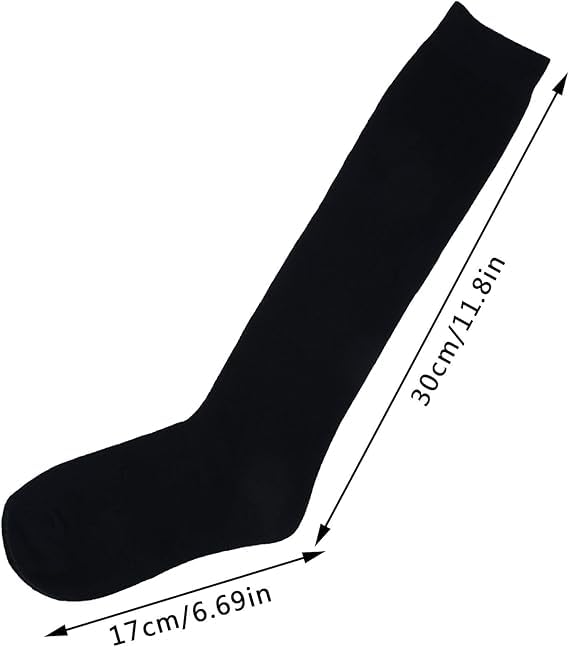 Image of WKLOUYHE 3 Pairs School Uniform Cotton Knee High Socks Athletic Sports Soccer Socks Tube Sock for Girls and Boys