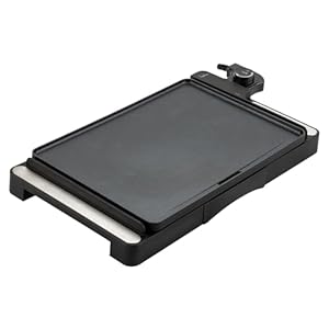 JATA JEGR1246 – Plancha de Cocina 2000 W. Superficie: 35,6 x 25,4 cm. Antiadherente. Libre de PFOA. Muy resistente al rayado. Fácil Limpieza. Bandeja recogegrasas.