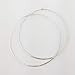 2 Inch Thin Sterling Silver Handmade Lightly Hammered Wire Hoop Earrings 20 gauge (.8 mm wire)
