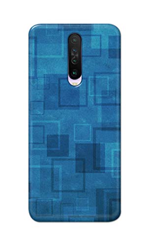 Image of Printed Hard Back Cover Case for Mi Poco X2 Back Cover (Plain Azure Blue) -702