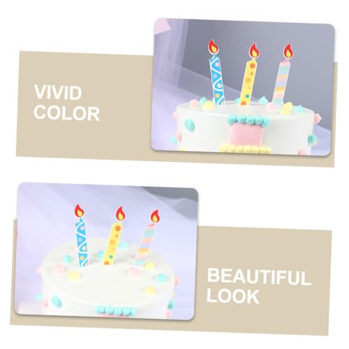 NAMOARLY 40pcs Candle Card Decorate Candles Party Accessory Birthday Accessory Convenient Birthday Candle Prop Birthday Decorations Birthday Candle Decoration Cake Paper Party Supplies