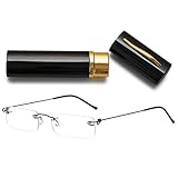 Hochwertige Metal Material: Moderne Randlos Schmal Rahmen. Komfortable Nasenpad und Bügel. Unsere Lesebrille mit Leichtes Gewicht für mehr Komfort und hochwertige Materialien