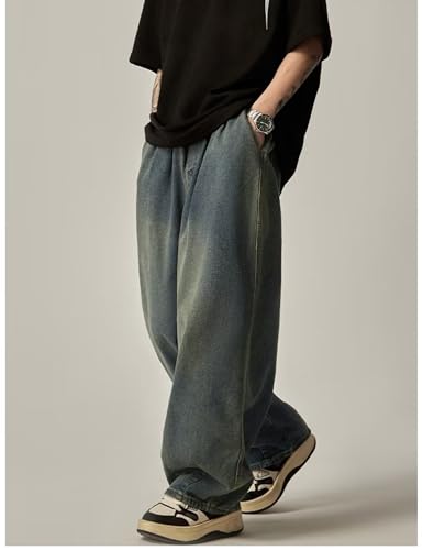 Mens Baggy Jeans for Men Women Y2k Hip Hop Skater Pants Wide Leg Jnco Jeans Loose Fit Denim Jeans Streetwear3