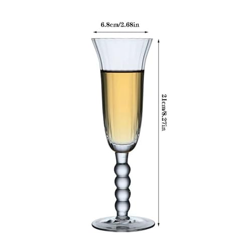Copas de champán de 6,26 oz en juego de 2 copas de base alta 3